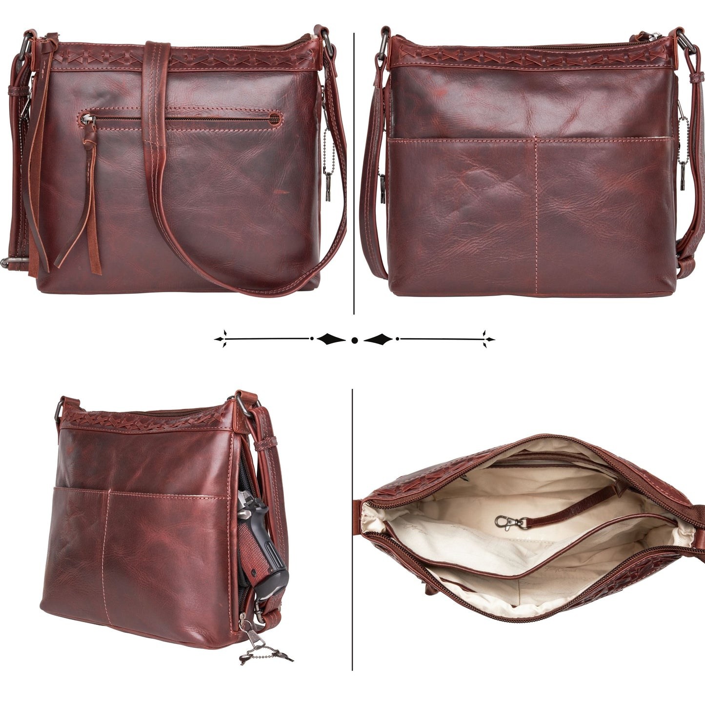 Concealed Carry Faith Leather Crossbody by Lady Conceal