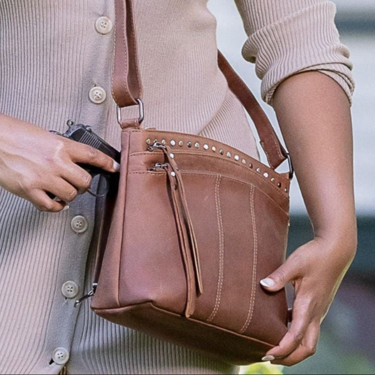 Concealed Carry Brynn Leather Crossbody by Lady Conceal