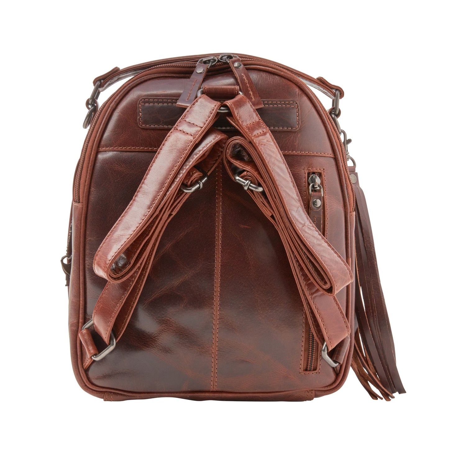 Concealed Carry Sawyer Leather Backpack by Lady Conceal