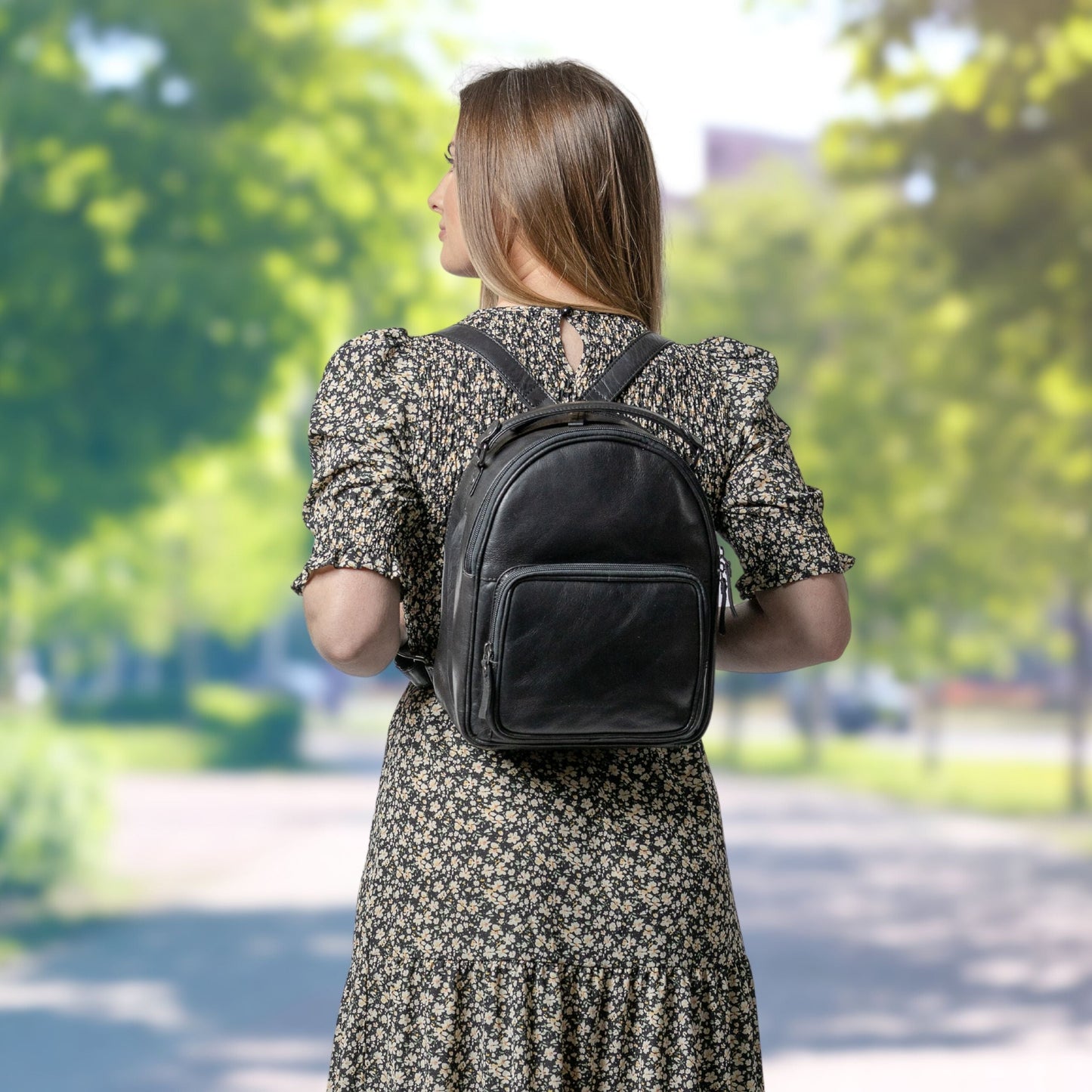 Concealed Carry Reese Unisex Leather Backpack