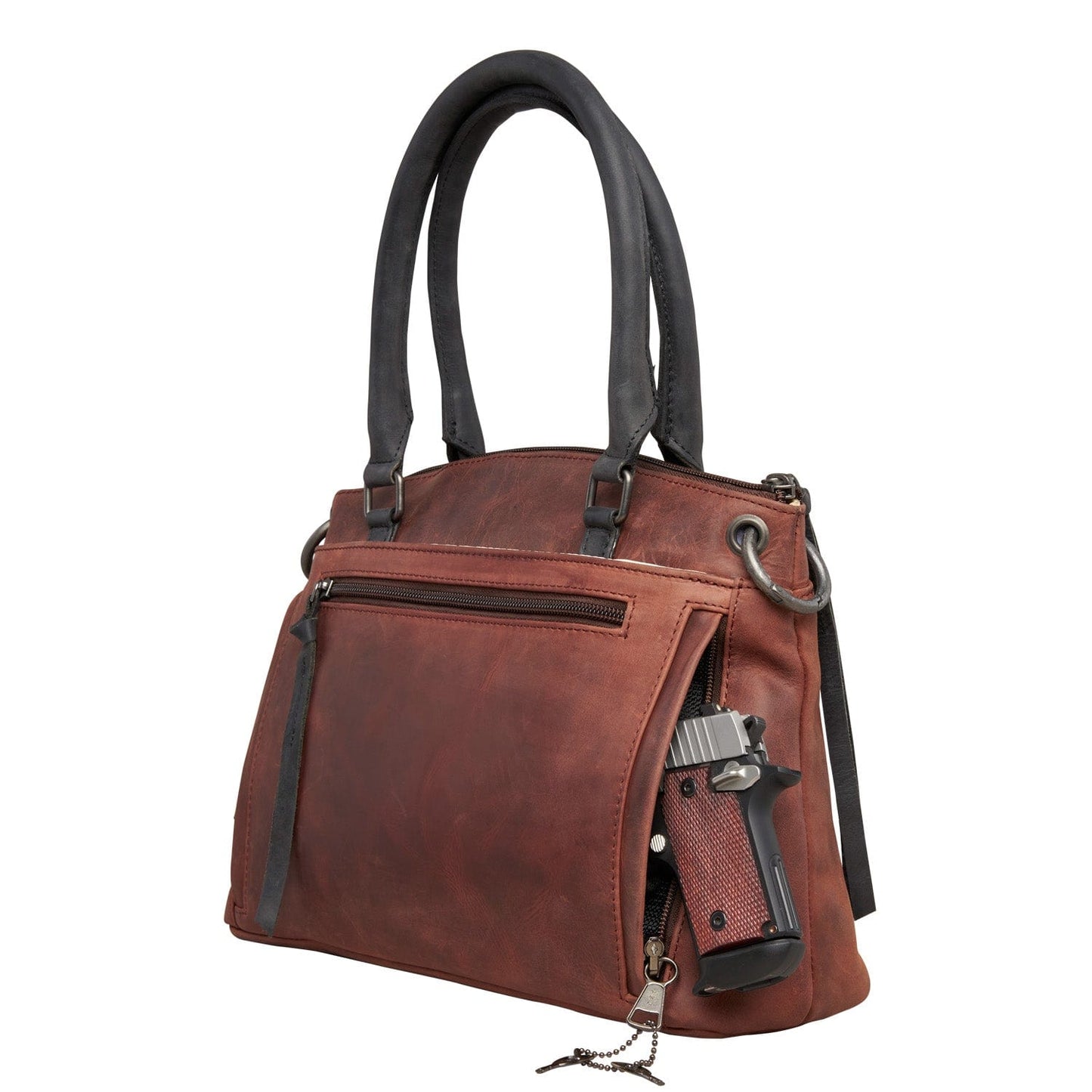Concealed Carry Whitely Leather Satchel by Lady Conceal