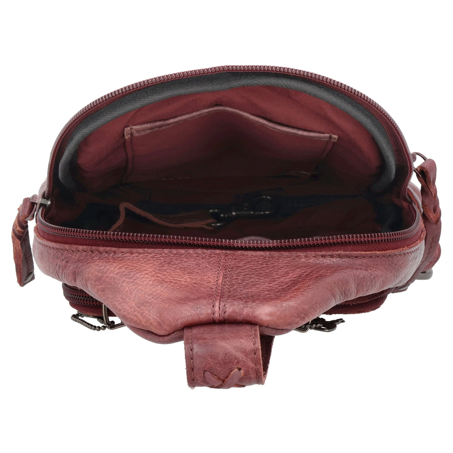 Concealed Carry Unisex Taylor Sling Leather Backpack by Lady Conceal