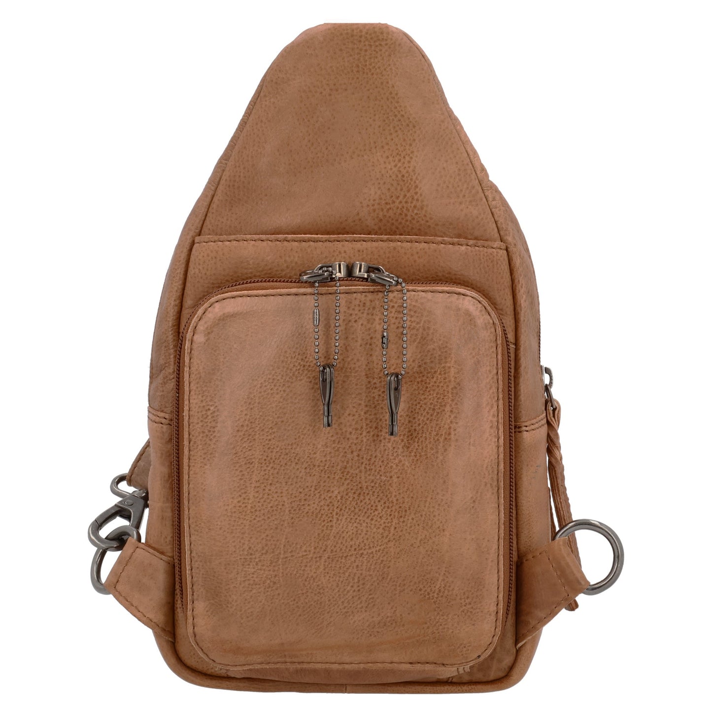Concealed Carry Unisex Taylor Sling Leather Backpack by Lady Conceal