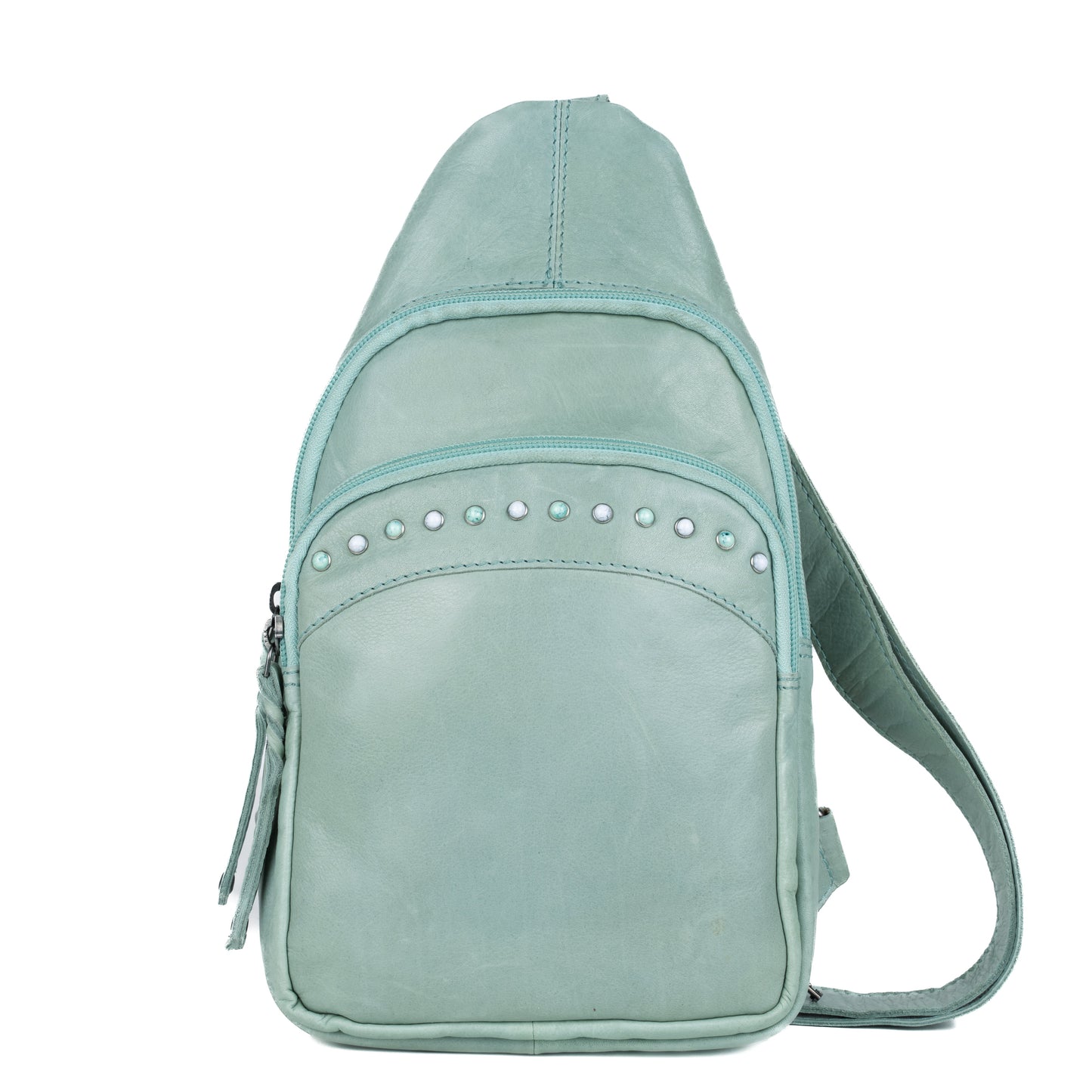 Concealed Carry Haven Sling Leather Backpack by Lady Conceal
