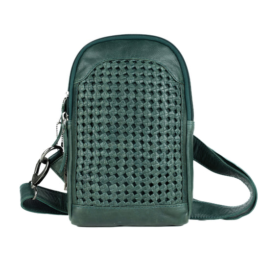 Concealed Carry Bristol Sling Leather Backpack by Lady Conceal