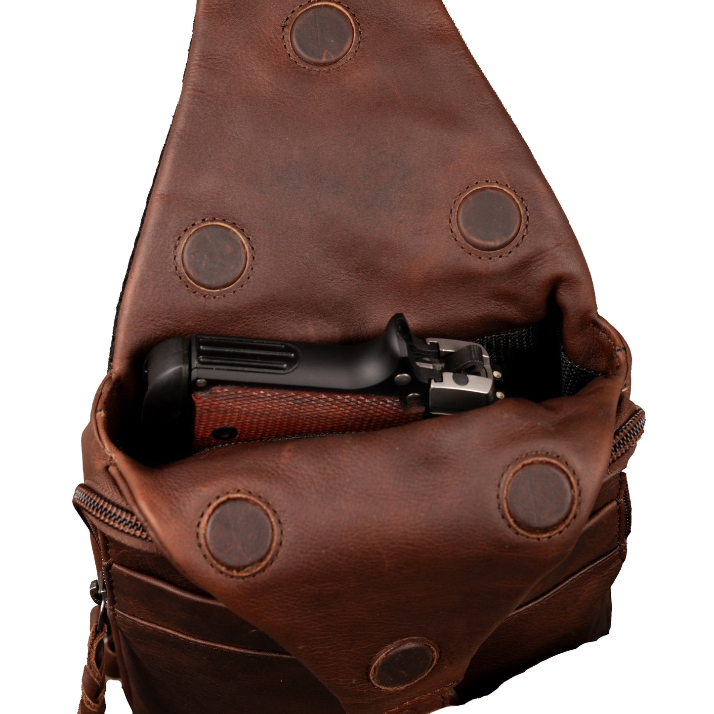 Concealed Carry Unisex Dakota Leather Sling by Lady Conceal