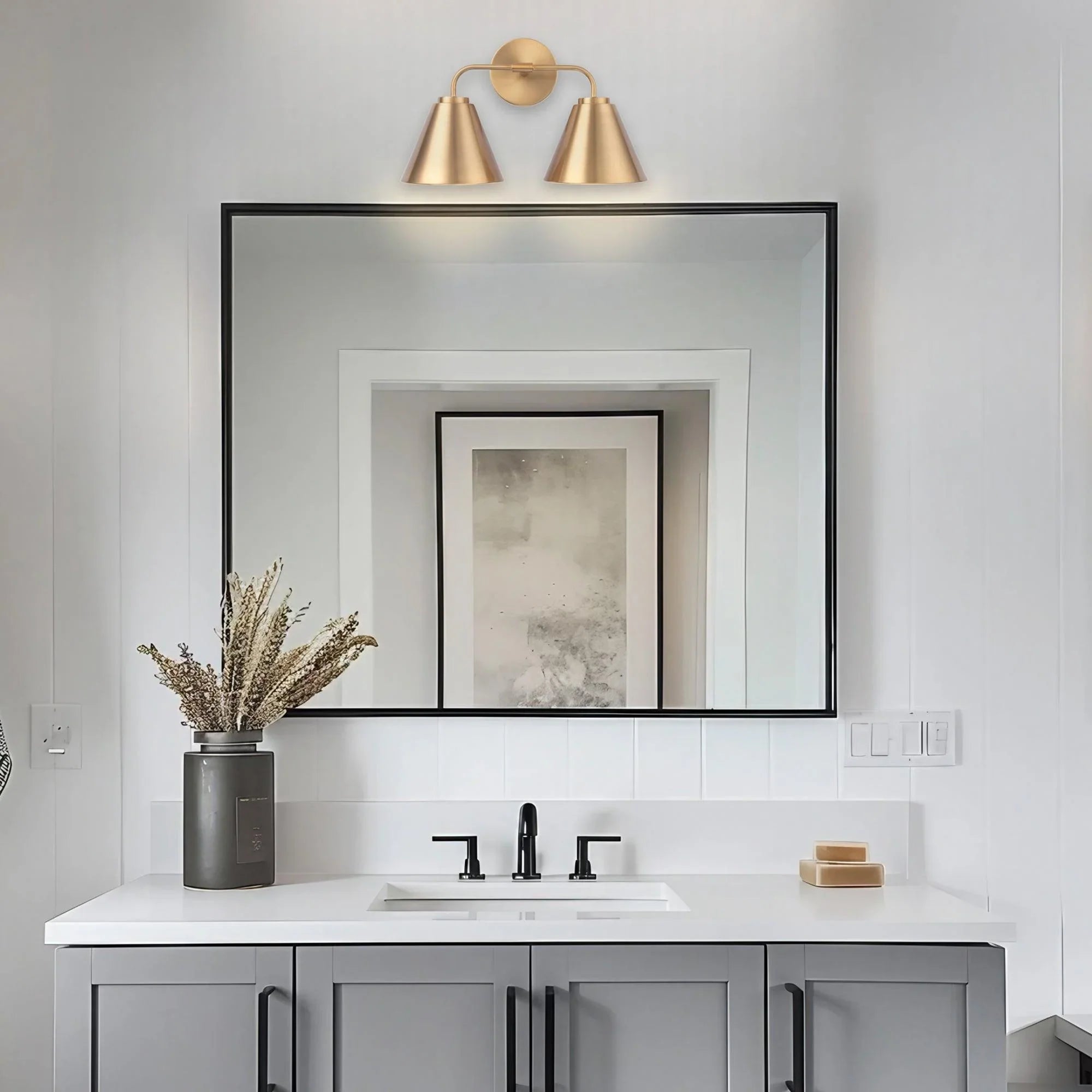 Loft Lantern Modern 2-Light Vanity Light