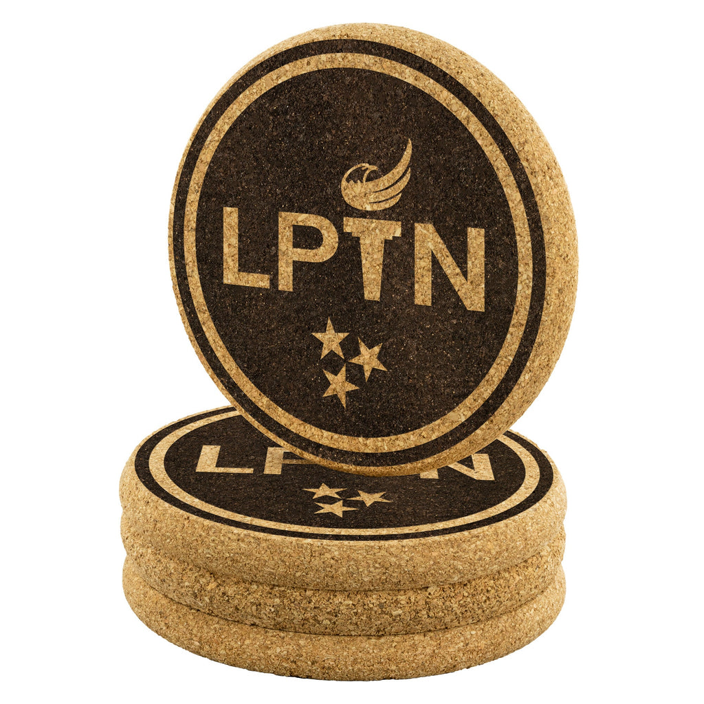 LPTN Round Cork Coasters