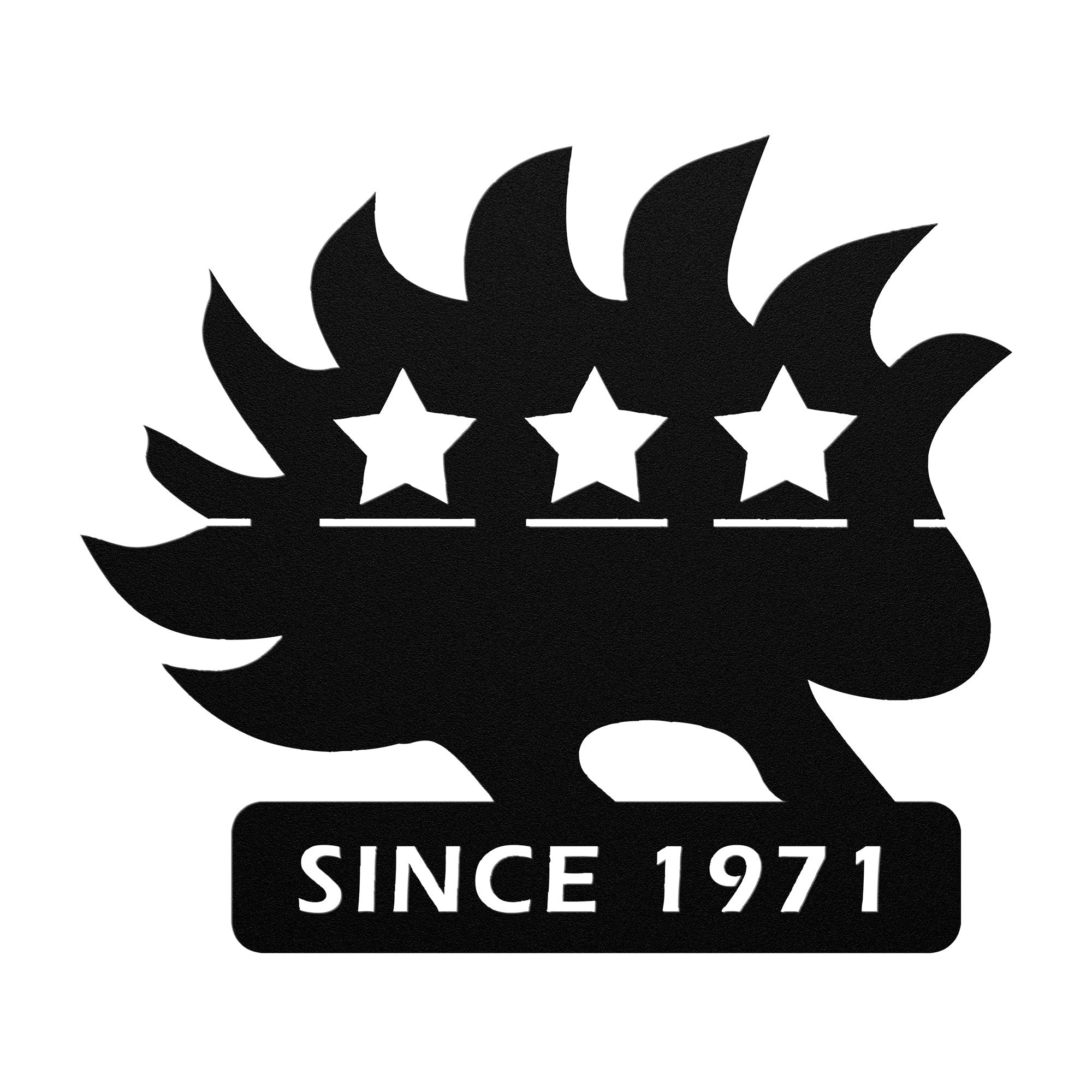 LP Porcupine (Since 1971) - Die-Cut Metal sign