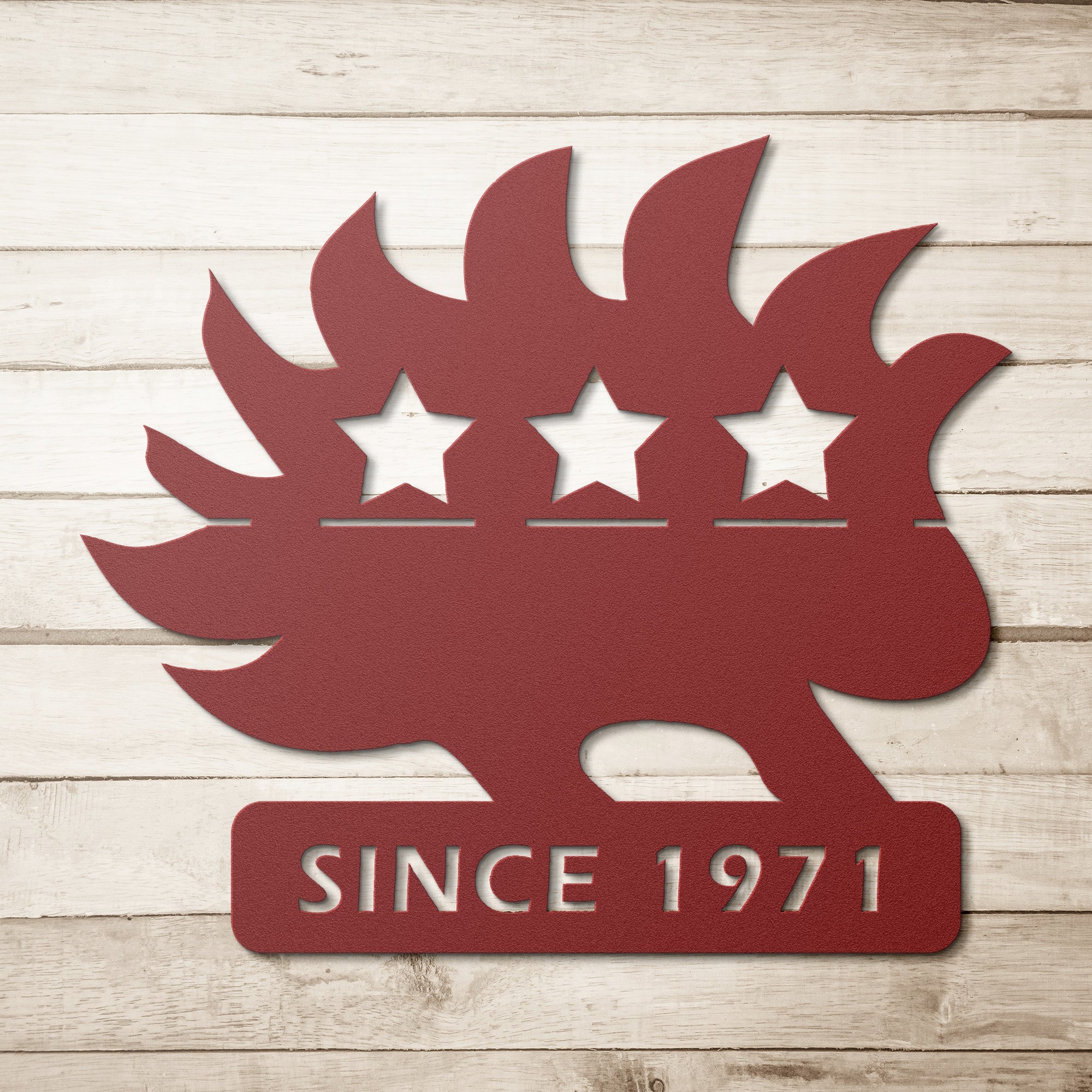 LP Porcupine (Since 1971) - Die-Cut Metal sign
