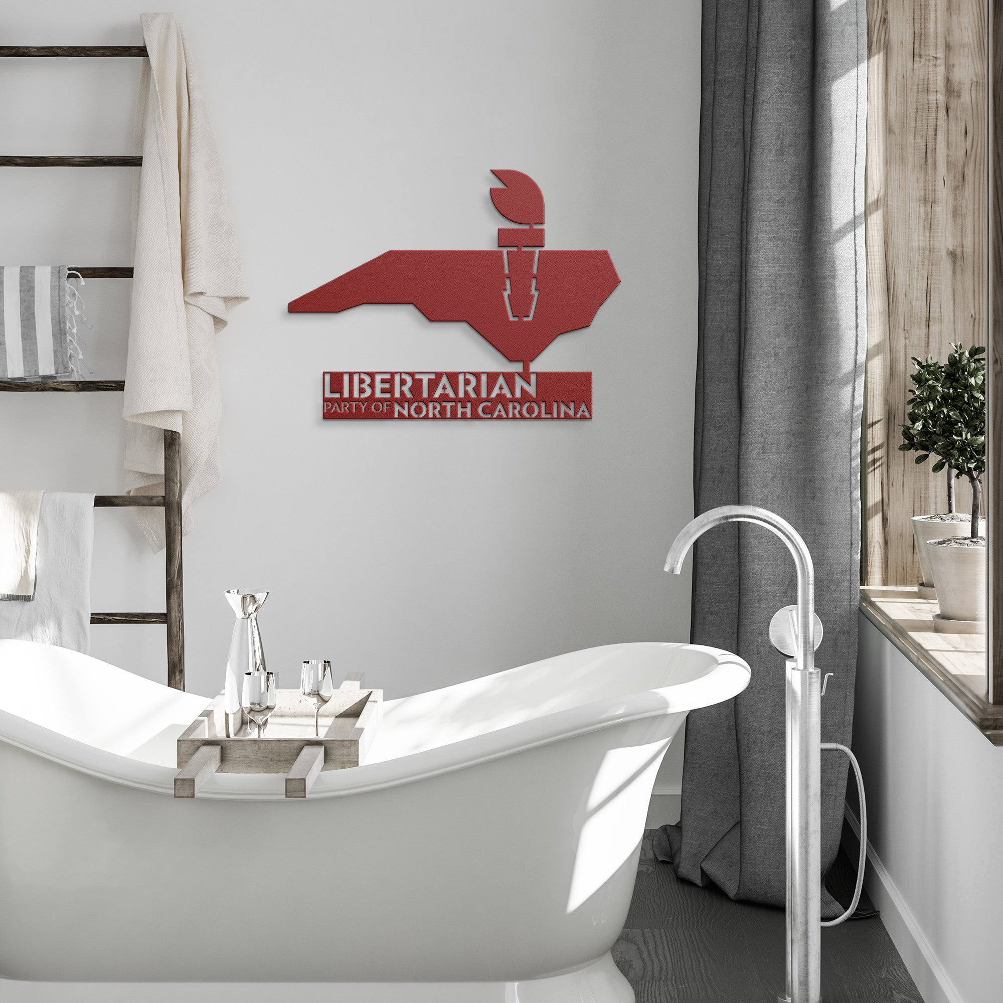 LPNC Die-Cut Metal Sign