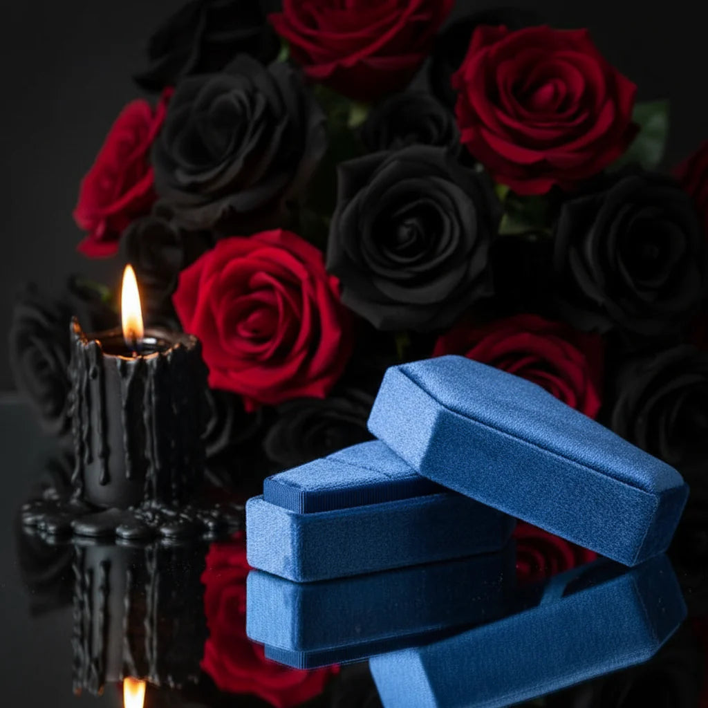 Married Till Buried Personalized Coffin Ring Box