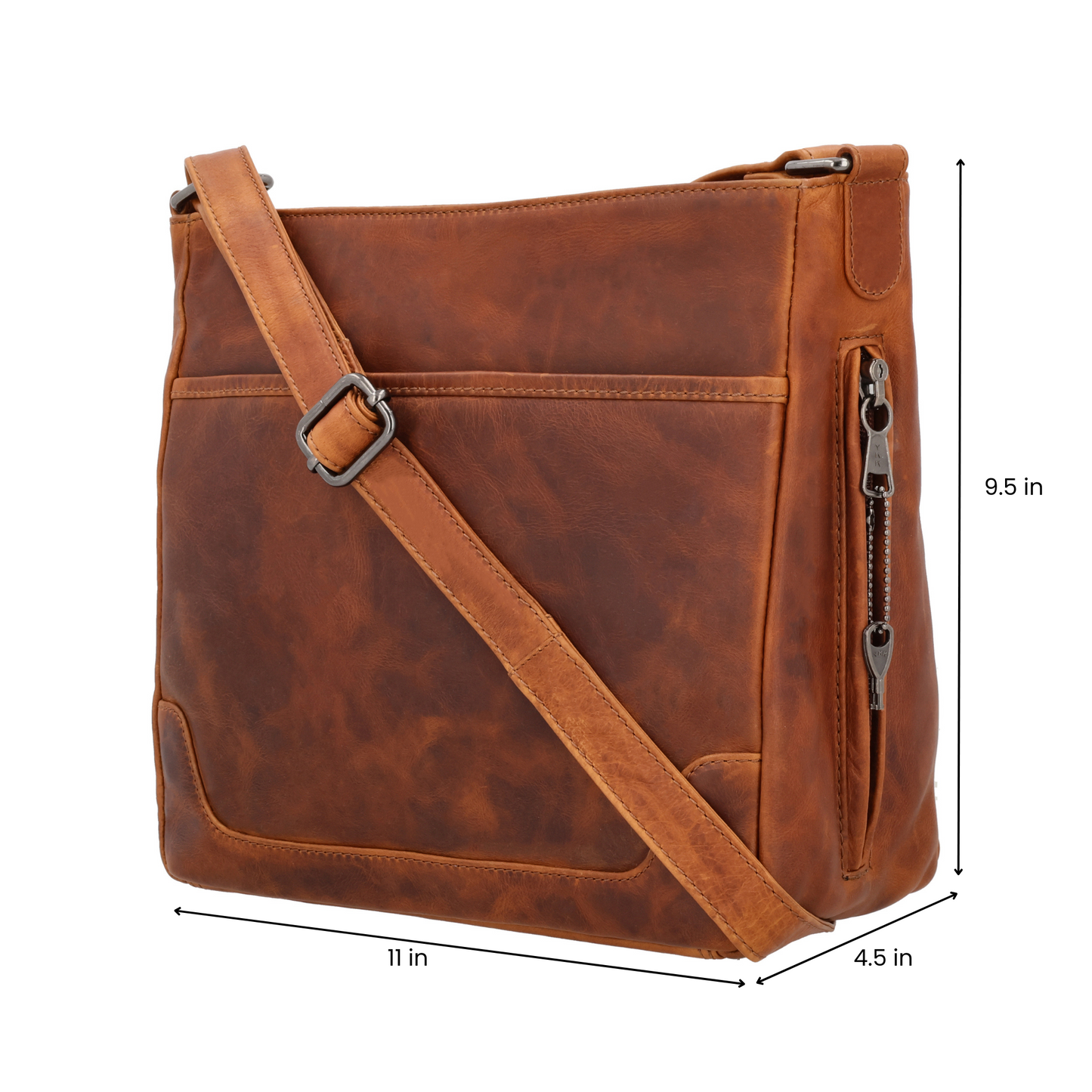 Concealed Carry Lydia Leather Crossbody by Lady Conceal