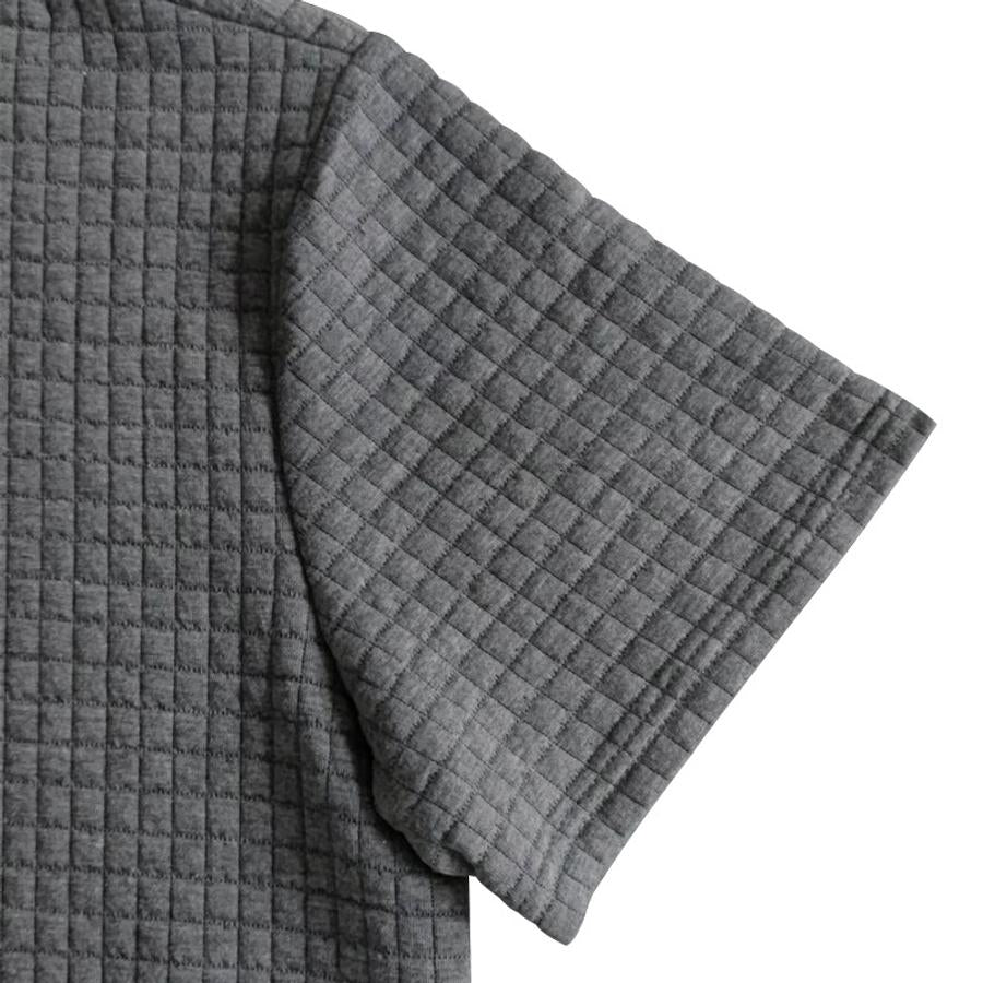 Casual men slight stretch waffle top & shorts set