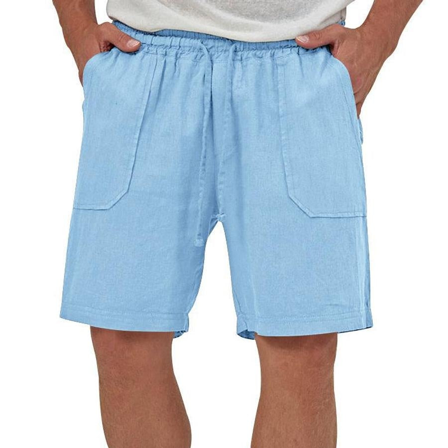 Casual men's non-stretch vest & shorts set (no white t-shirt)