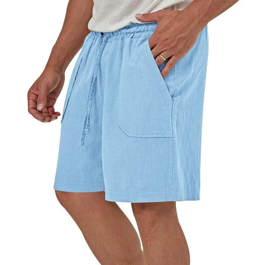 Casual men's non-stretch vest & shorts set (no white t-shirt)