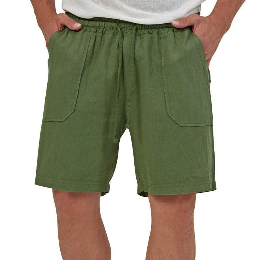 Casual men's non-stretch vest & shorts set (no white t-shirt)