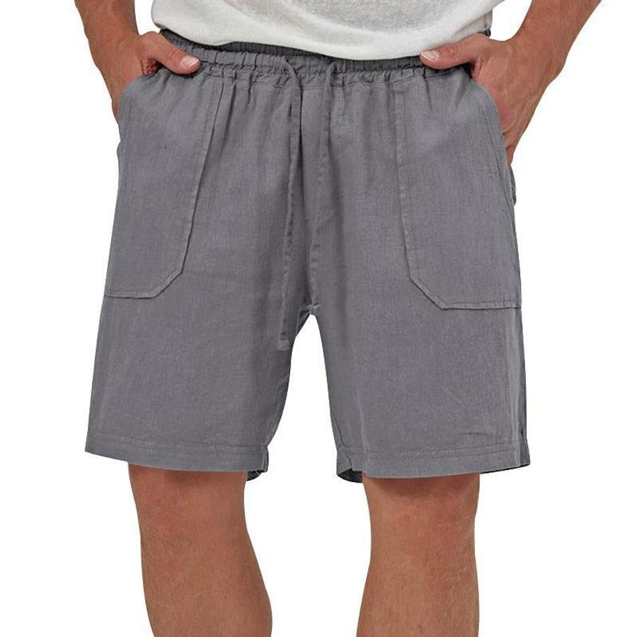 Casual men's non-stretch vest & shorts set (no white t-shirt)