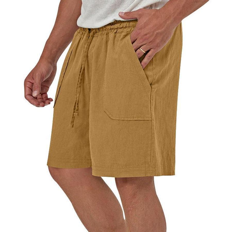 Casual men's non-stretch vest & shorts set (no white t-shirt)