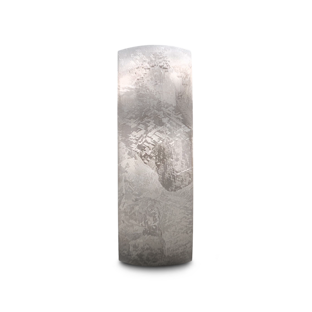 MAGELLANIC Domed Titanium Ring with Meteorite Pattern – 8mm
