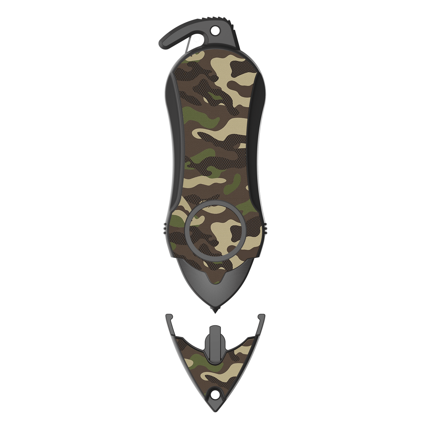 Stinger Personal Safety Alarm Keychain Emergency Tool: Siren Alarm, Seat Belt Cutter, Glass Breaker (Camouflage Green)