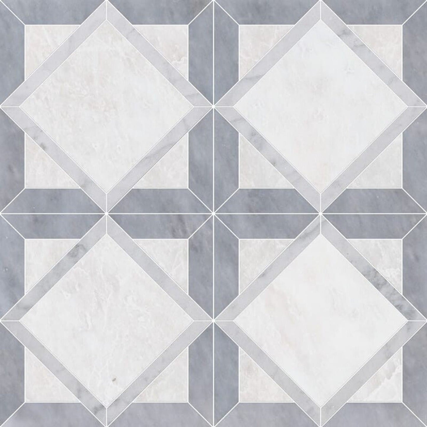 Bear clear ice Avenza, Allure 13 9/16"x13 9/16" Multi Finish Kent Marble Mosaic