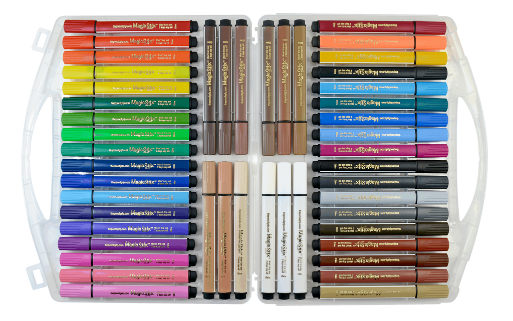 Triangular Magic Stix Markers, 48 Pack, Includes Global Skin Tones, Last 7 Days NO Cap!
