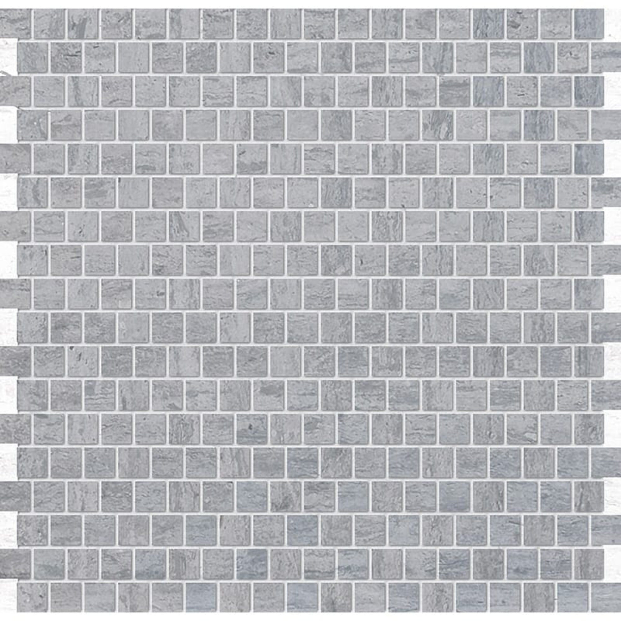 Alpha Blue Honed 12"x12" Offset 5/8"x5/8" Marble Mosaic