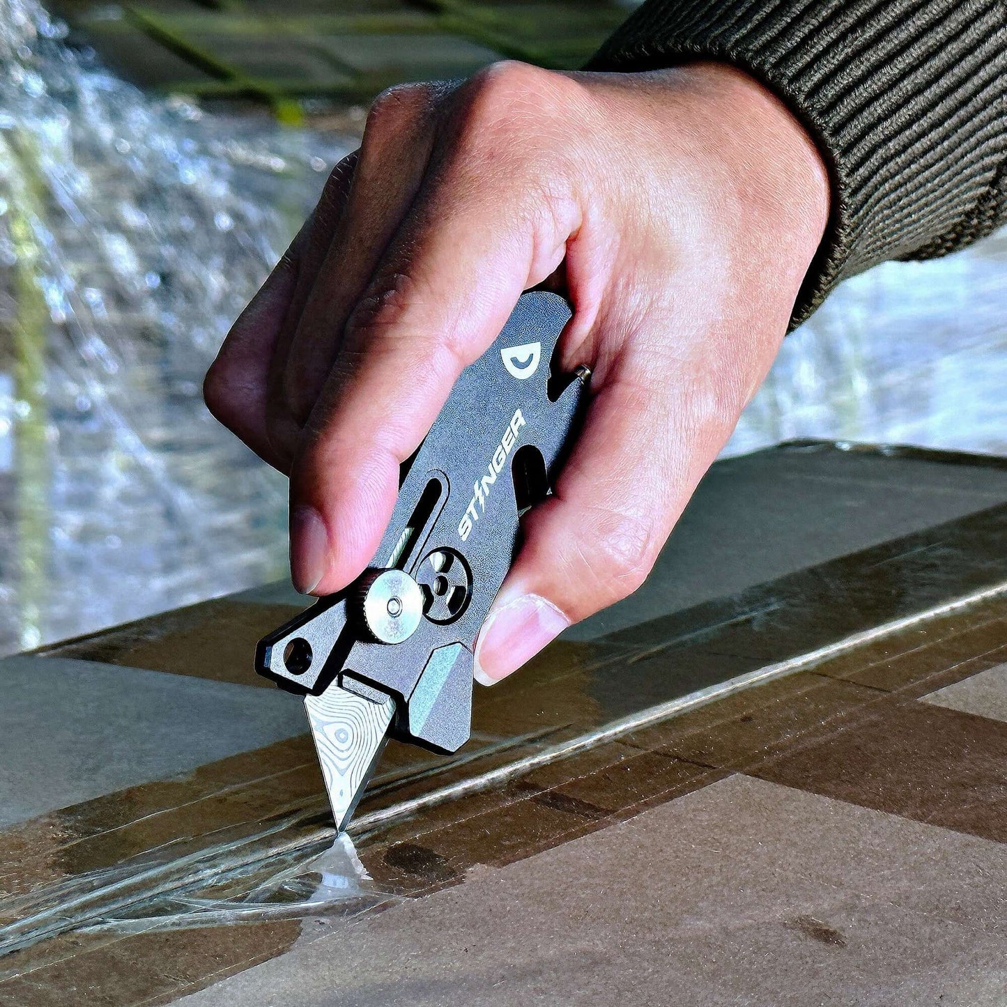 Stinger EDC Blade, Keychain Utility Knife - Matte Black