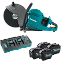 Makita GEC01PL4 80V max (40V max X2) XGT® Brushless 14" Power Cutter Kit with 4 Batteries, AFT®, Electric Brake (8.0Ah)
