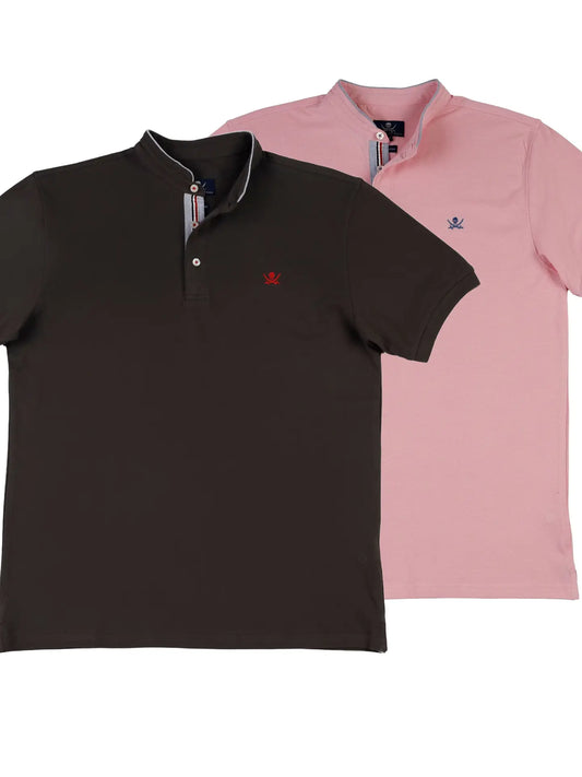 Pack 2 Mao Polo Shirts