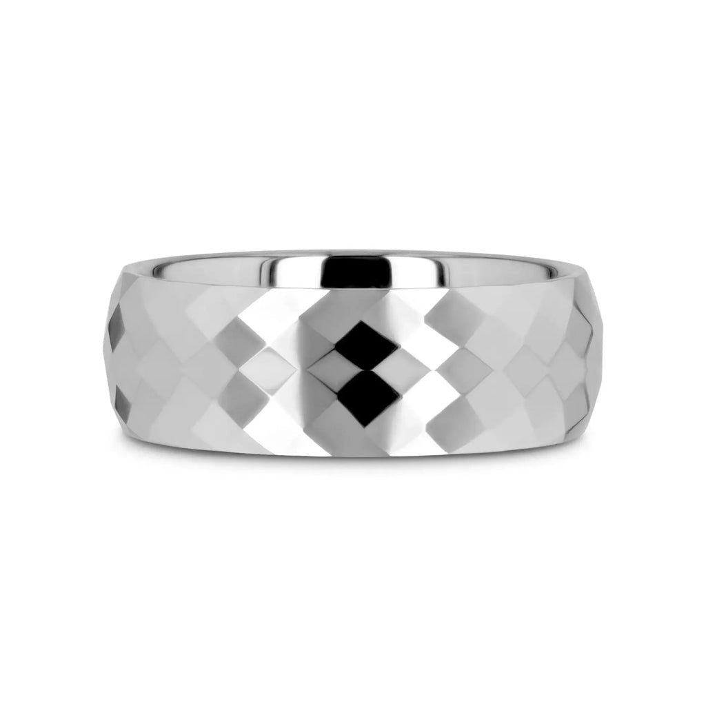 MILLENNIUM Tungsten Wedding Band with 288 Diamond Facets - 2mm - 10mm
