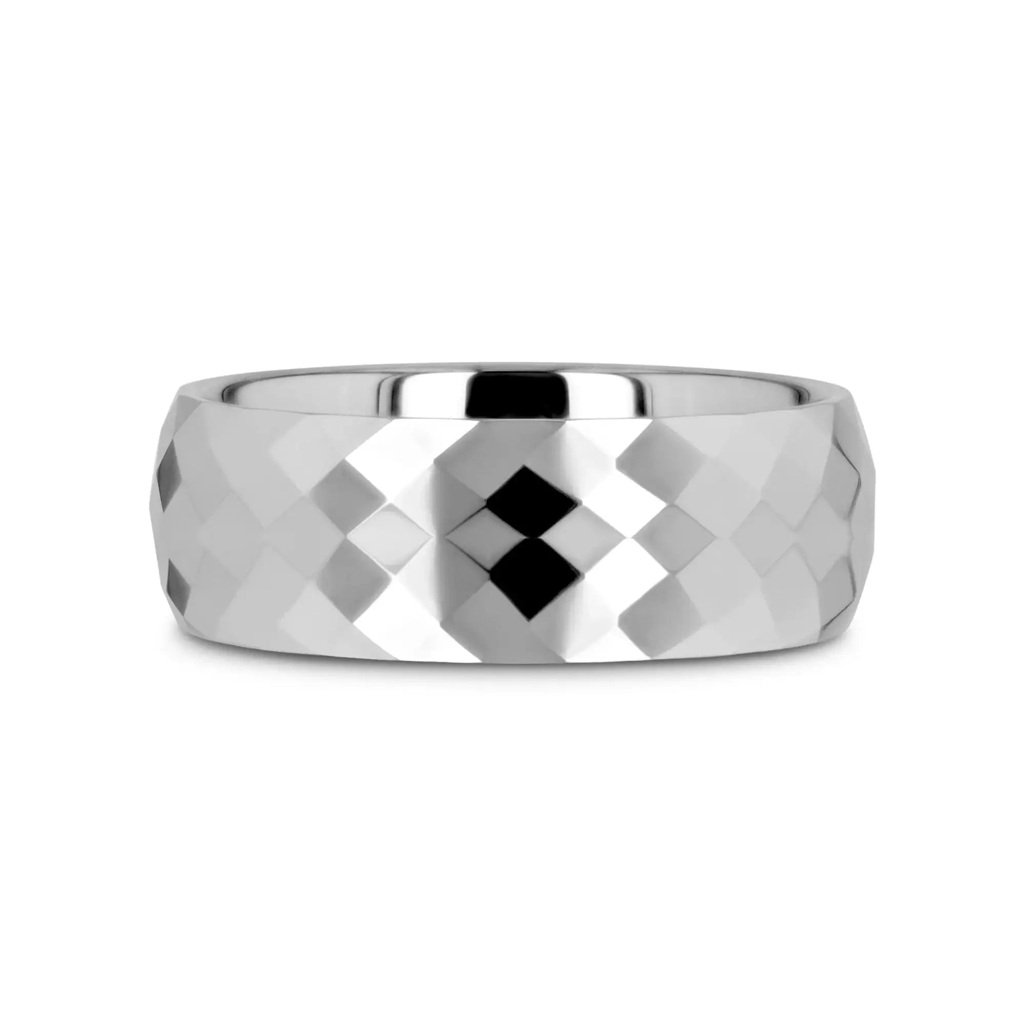 MILLENNIUM Tungsten Wedding Band with 288 Diamond Facets - 2mm - 10mm