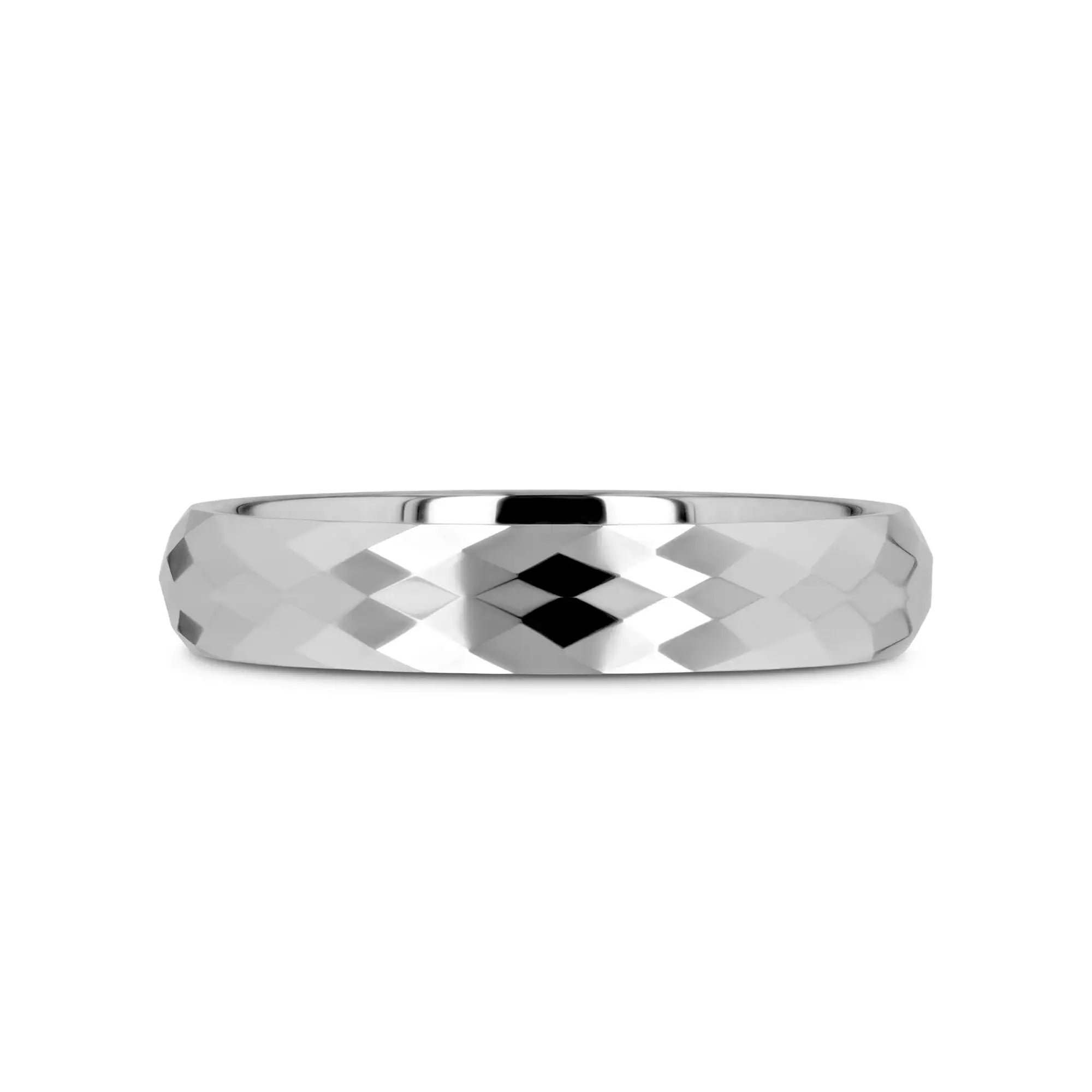 MILLENNIUM Tungsten Wedding Band with 288 Diamond Facets - 2mm - 10mm
