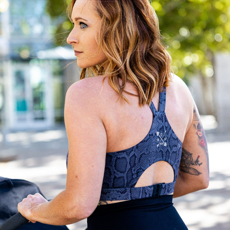 Ultra Comfort Active Nursing Bra in Steel Python — breathable soft‑support design for new moms