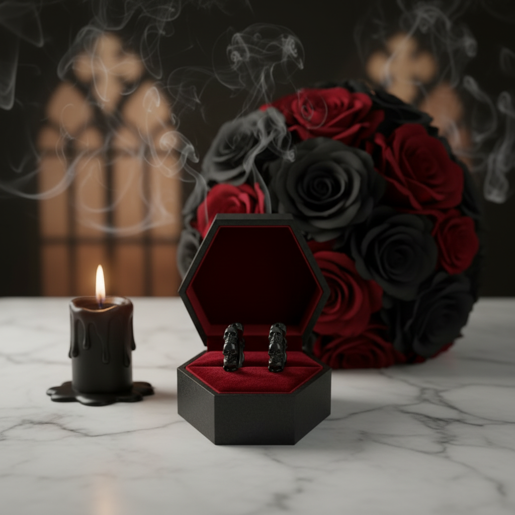 Multiple Skull Gothic Unisex Hoop Earrings