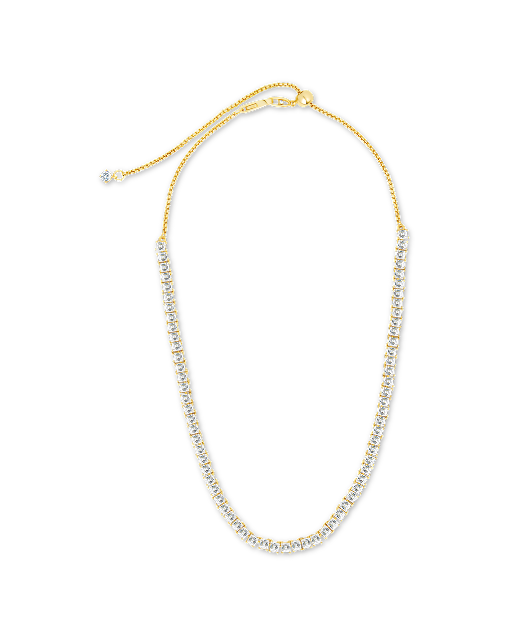 Brette Adjustable CZ Tennis Necklace