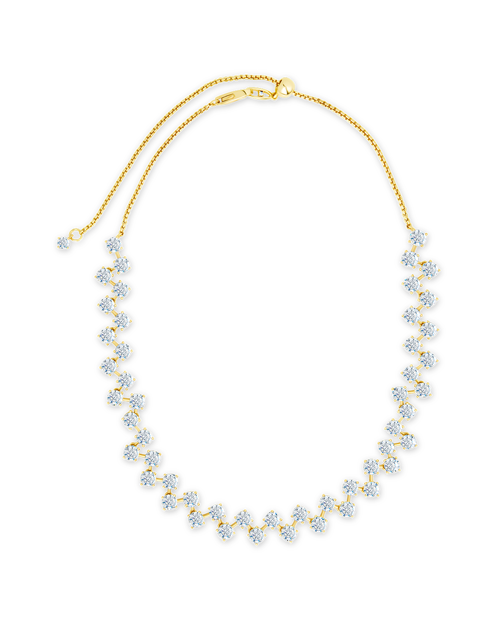 Carson Adjustable CZ Tennis Bolo Necklace