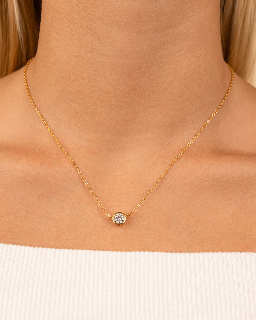 Sterling Silver Round Bezel Set Pendant