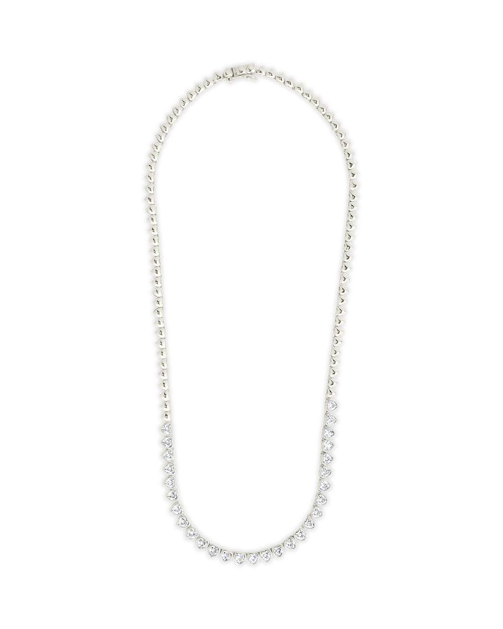 Stephanie Heart CZ Tennis Necklace