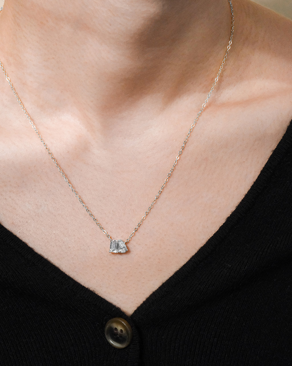 Sterling Silver Guinevere CZ Necklace