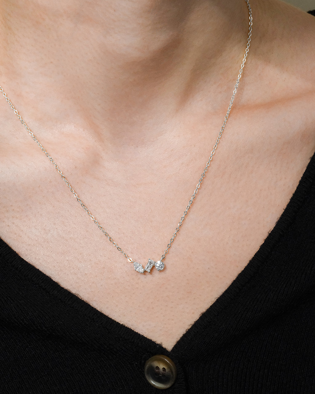 Sterling Silver Trio Cut Pendant