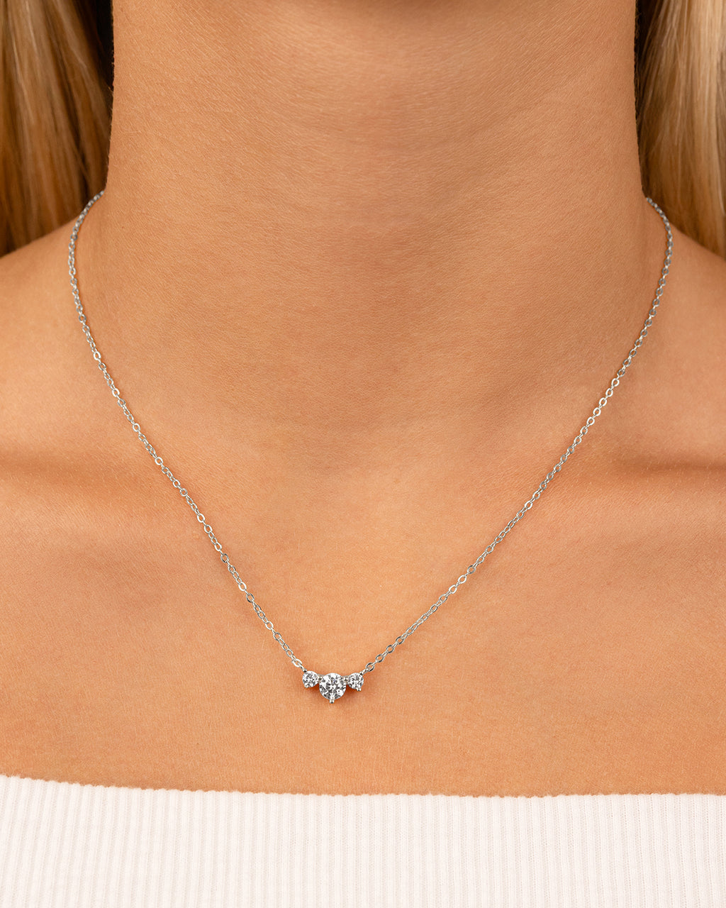 Sterling Silver Robin CZ Necklace