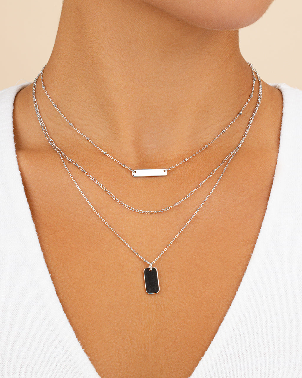 Triple Layered Bar Necklace