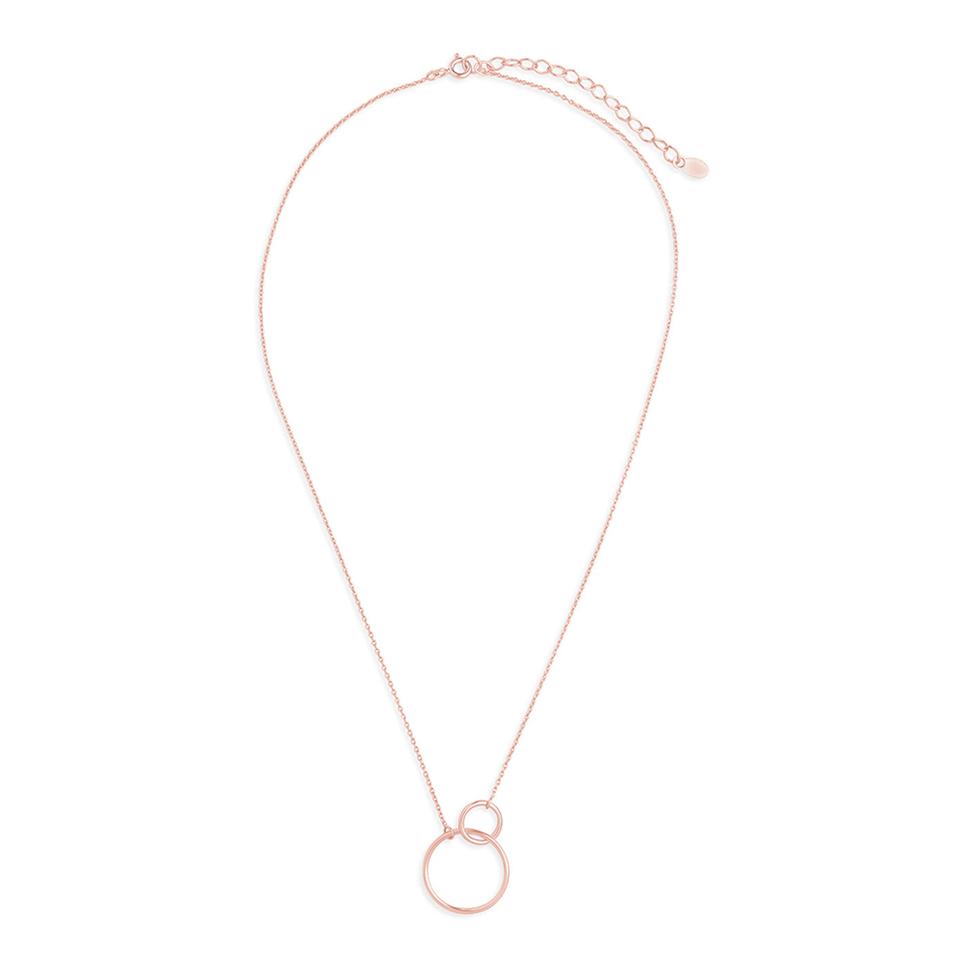 Sterling Silver Interlocking Open Circle Pendant