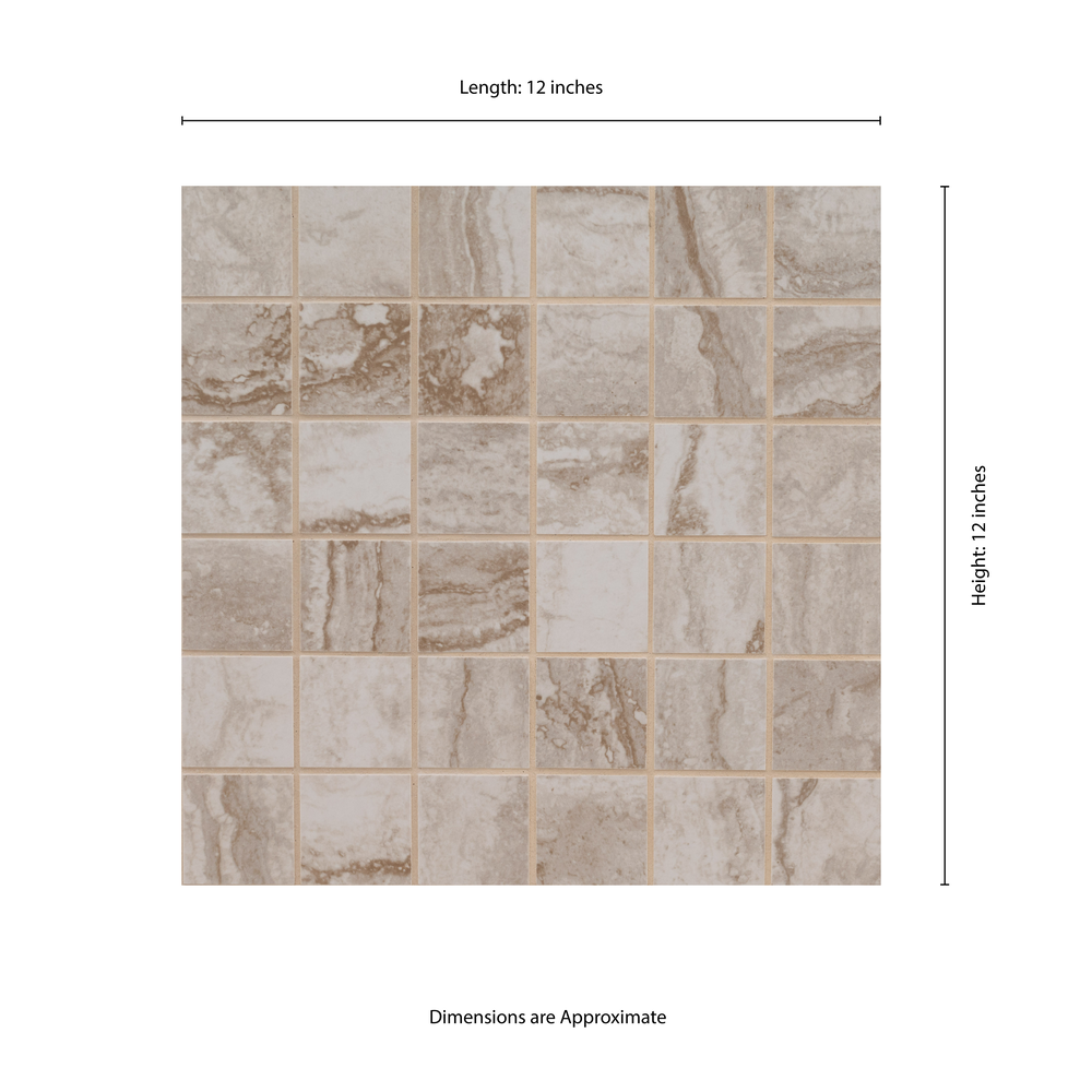 Bernini Camo 12"x12" Matte Porcelain Mesh-Mounted Mosaic Tile - MSI Collection