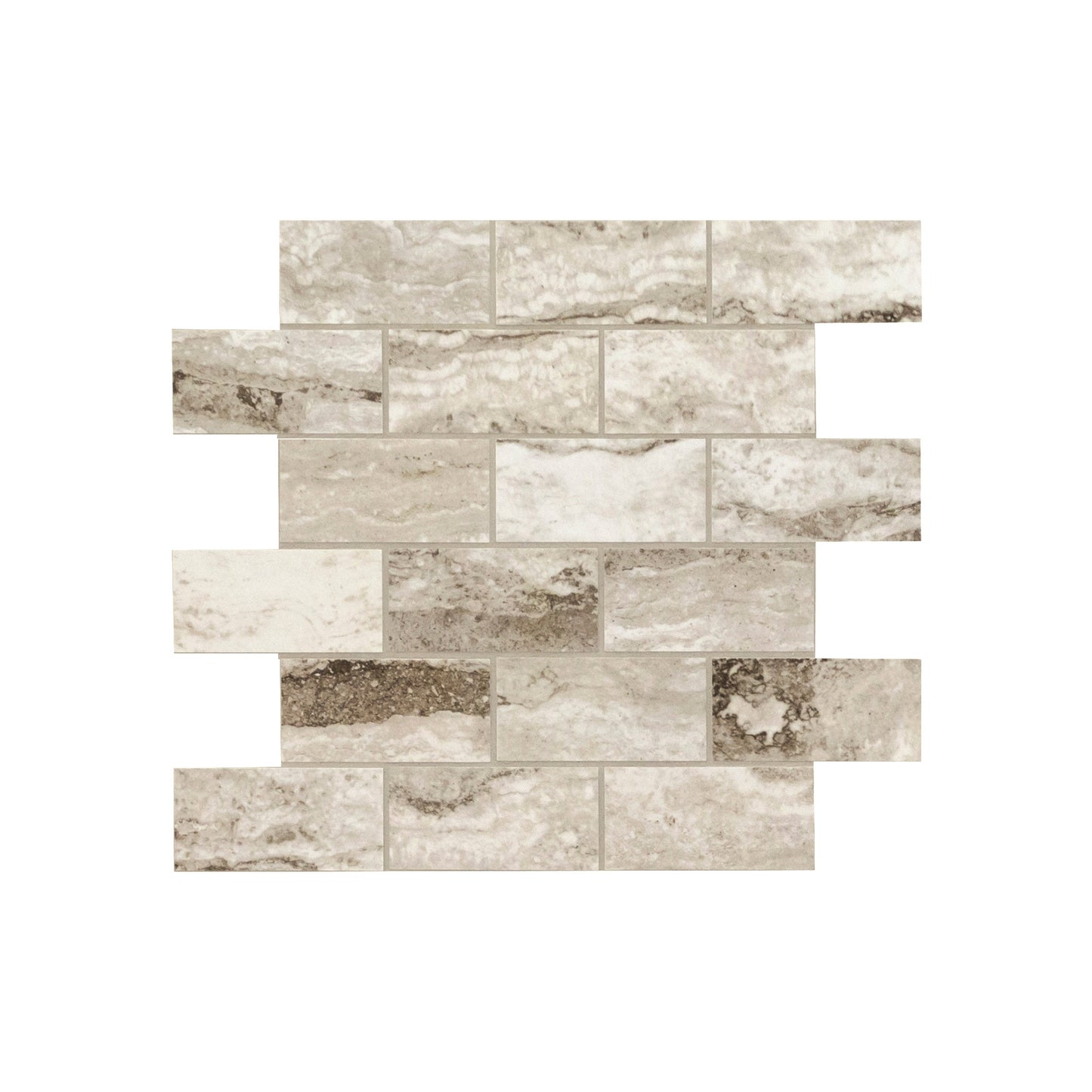 Berniini Camo 12"x12" Polished Porcelain Mesh-Mounted Mosaic Tile - MSI Collection