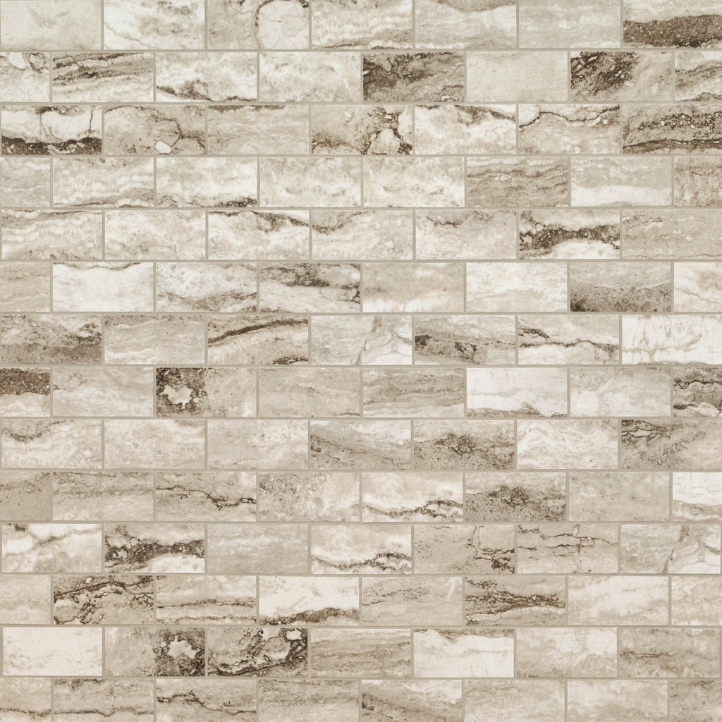 Berniini Camo 12"x12" Polished Porcelain Mesh-Mounted Mosaic Tile - MSI Collection