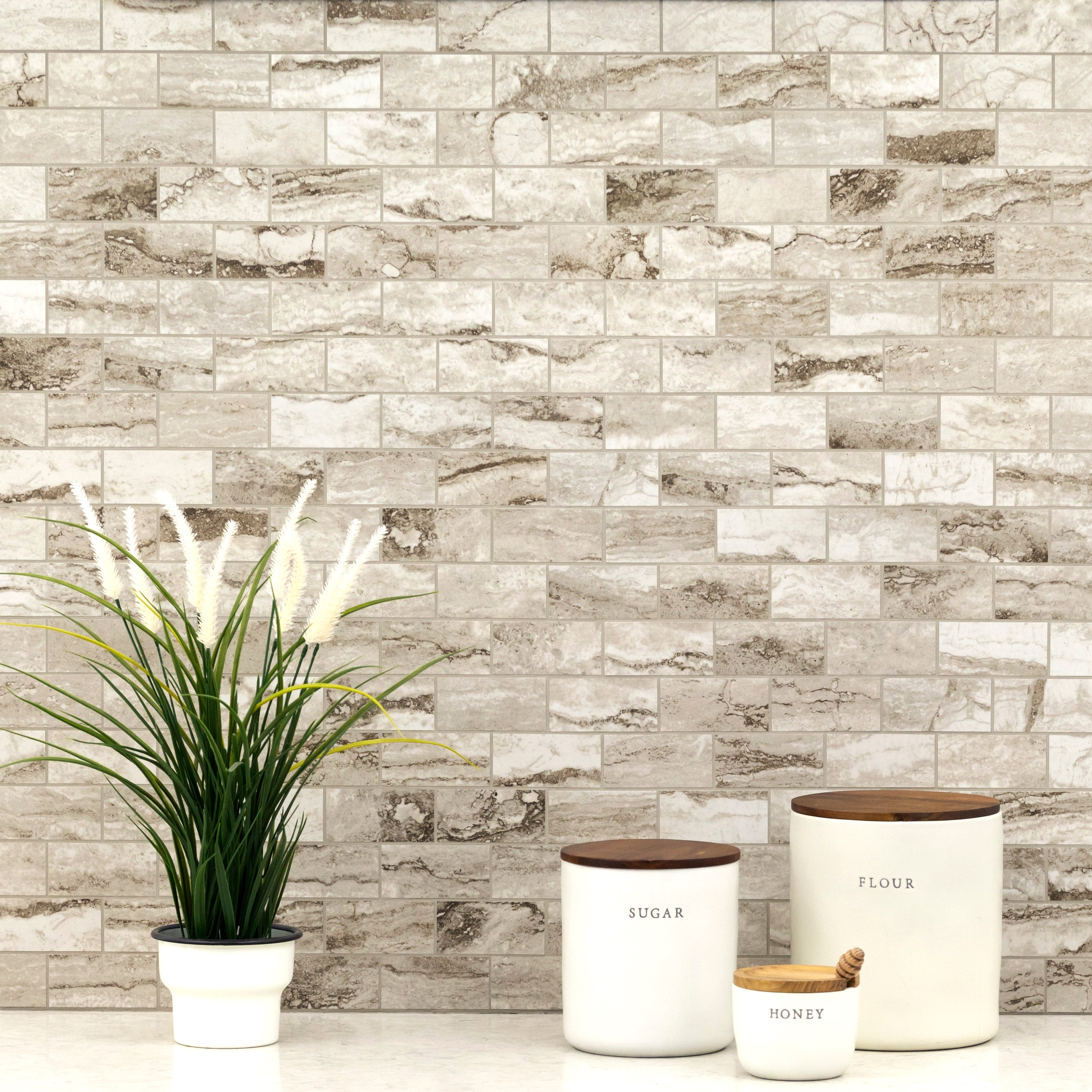 Berniini Camo 12"x12" Polished Porcelain Mesh-Mounted Mosaic Tile - MSI Collection