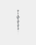 Triple CZ Dangle Belly Ring